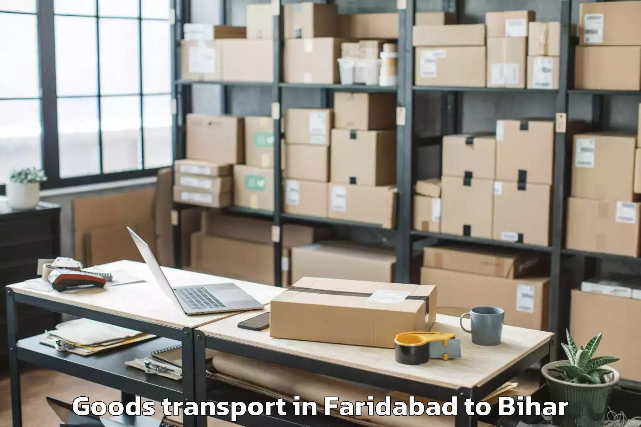 Expert Faridabad to Gaunaha Goods Transport